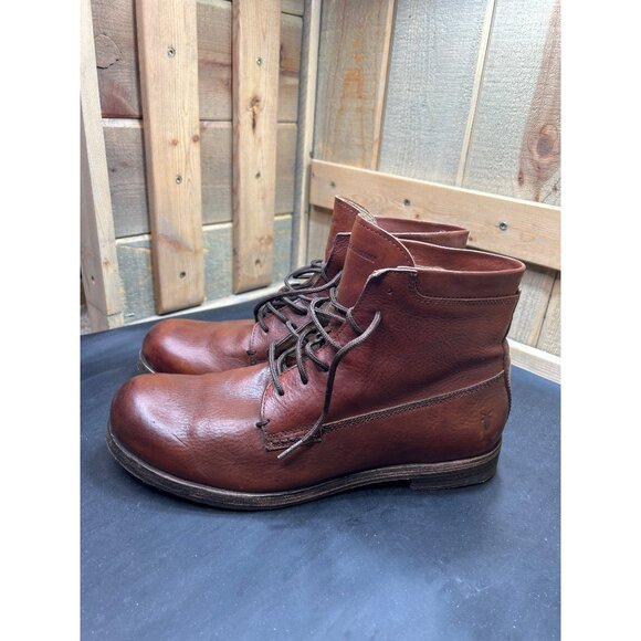 The Frye Company Brown Leather Lace-Up Mens Boots Size 11.5D - Picture 5 of 12